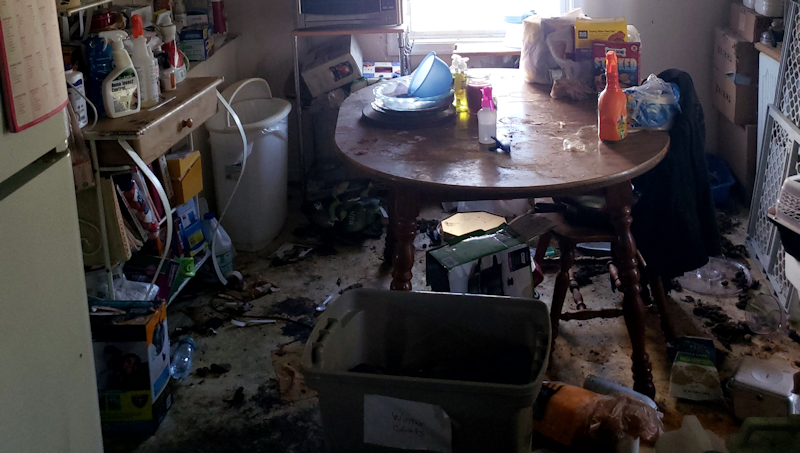 uncleaned living room